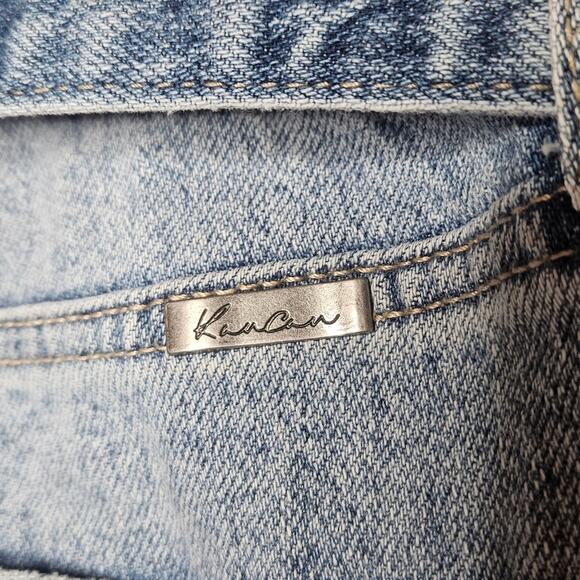 KanCan for Maurices Denim Paperbag High Rise Belted Shorts, size 30 - Picture 3 of 5